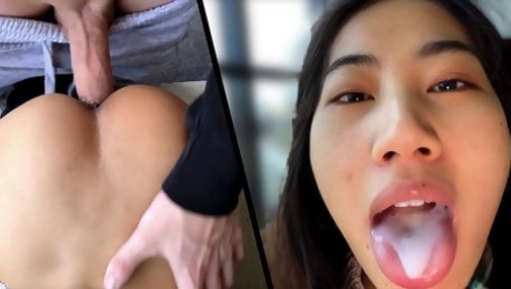 I swallow my daily dose of cum - Asian interracial sex by mvLust