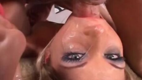 Facial cumshot clip with rocking Blonde Teens from LTG Sex Movies